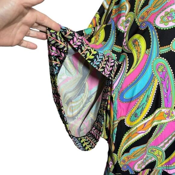 Trina Turk Garden Bloom Tunic Swim Cover Caftan Size Large Dress - Picture 7 of 9